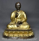 9  Old Tibet Buddhism Bronze Seat Ksitigarbha Boddhisattva Buddha Statue