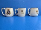 Set Of 3 Coronation Cups Queen Elizabeth King George   King Edward