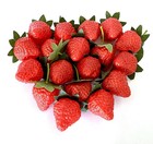 Aliotech 18pcs Plastic Artificial Red Strawberries Fake Lifelike 