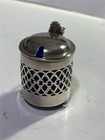 George E Walton Sterling Silver And Blue Cobalt Lidded Mustard Signed Gew