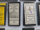 Lot Victorian Antique Needle Packets Redditch England Parabola all Very Nice  