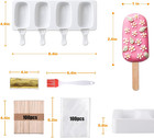 Cake Pop Mold Kit  8 Cavities Small Cakesicle Molds Silicone With 100 Wooden Sti
