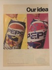 1990 Pepsi Cola Cool Cans Print Ad Our Idea Of Pop Art Vtg 90s Limited Edition