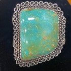 Sterling Silver Turquoise Cuff Bracelet Southwestern Boho Statement Jewelry Ds76