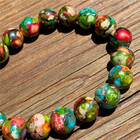 Colorful Sea Sediment Jasper 10mm Natural Gemstone Beads Healing Reiki Bracelet