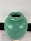 Large Antique 19thc Apple Green Chinese Folded Rim Glaze Ovoid Vase 16 