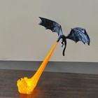 Dragon Bookshelf Nook Light  3d Printed Fire-breathing Fantasy Shelf Decor Gift