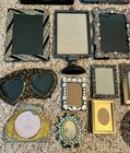 Lot 33  Assorted Rhinestone Enamel Decorative Ornate Photo Picture Frame 21 Lbs