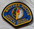 Police Department Whittier 3d Routed Wood Patch Plaque Sign Custom Carved