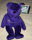 Salvinos Bamm Beanos Mark Mcgwire  25 Purple Bear Plush Stuffed Animal 1998