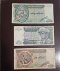 Lot Of 7 Zaire 1975-77-82-88-89-91-92 Of 1 5 50 500 20k 100k Zaires Circulated 