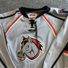 Athletic Knit Hockey Jersey Youth Xl Grey Missouri Mavericks Echl Lace Up Canada