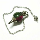 10pcs Natural Gemstone Pendulum Healing Dowsing Chakra Reiki Pendant Necklace