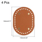 Oval Bag Bottom Shaper Pad  4pcs 145 X 110mm Pu Leather Bag Base  Brown