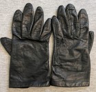 Women s Fownes Black Leather Gloves Size 7 1 2 Lining Is Polyester Guc