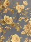 Beautiful 1930   s French Rose  Floral Cotton Printed Fabric 1686