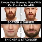Beard Grooming Kit     Wash  Oil  Balm  Comb  Brush   Scissors    gift For Men   Dad