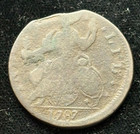 1787 Connecticut Colonial Copper Coin Mailed Bust Facing Left