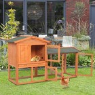 Wooden Deluxe Rabbit Hutch Chicken Coop Hen House Bunny Pet Animal Backyard Run