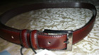 Mio Marino Mens Classy Prong Casual Buckle Leather Belt Mahagony Size 46 New