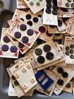 Huge Vintage Lot Carded Buttons Plastic Metal Pearls Sewing Lansing Le Chic