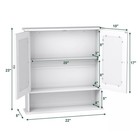 Wall-mounted Mirror Cabinet Bathroom Storage Organizer Medicine Cabinet White