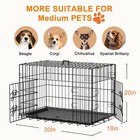 30inch Dog Crate Pet Cage With Metal Folding Design Plastic Tray Indoor Outdo   