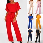 Womens Short Sleeve Romper Pants Playsuit One-piece Jumpsuit Elegant Clubwear   