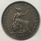 1829 Great Britain Farthing Medal Token Choice Very Fine Vf  Coin  19349