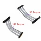 Pcie 4 0 Extension Cable  16x Shielded High Speed Gpu Riser Cable- 90 180 Degree