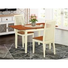 East West Furniture Norfolk 3-piece Dining Table And Chairs In Buttermilk cherry