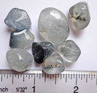 Blue Tara Quartz - 8 Small Tumbled Stones  Rt750e