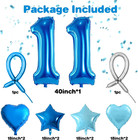 Blue Number 11 Balloons  40inch Dark Blue Number 11 Balloons Set  Bule Foil Star