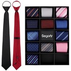 14 Pcs Classic Jacquard Neckties Set For Men  Pre-tied Ties For Weddings   Busin