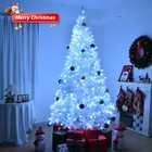 8ft 9ft Prelit Snow Party Xmas Christmas Tree Auto-spread close Up 500-650 Light