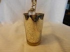 Unique Speckled Silver Glass Tea Light Candle Holder With Candle Remover