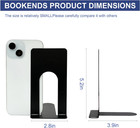 Metal Book Ends For Shelves Heavy Duty Black Bookends Set 4 Pack New