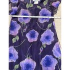 Vtg California Concepts Girl s Dress Size 8 Purple Floral Sheer With Lining Usa