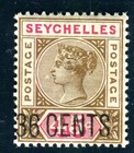 Seychelles 1896 19    Mnh Flawless Never Used 36 Cents Overprint  f5168