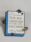Read And Understood The Whole Contract Lapel Pin Sign On The Line Humorous 