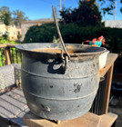 Antique Cast Iron Cauldron     3 Leg  Gate Mark  1800s Primitive Pot