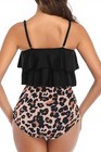 High Waisted Women s Tankini Set Tummy Control Leopard Print Swimwear