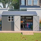 12 x10  Metal Outdoor Storage Shed Heavy Duty Garden Shed W  Floor Kit   Window