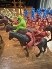 Marx Comanche Pass Playset Vintage  141 Total Figures- Soldiers horses mountain