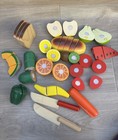 Melissa Doug Cutting Fruit Food Wooden Cutting Fruits Toy Imaginative Play Food