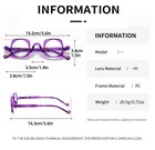 8 Pairs Mens Women Spring Hinge Round Horn Power Oval Reading Reader Glasses