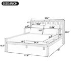 Outdoor Daybed Patio Daybed Wooden Outdoor Bed With Curved Armrests   4 Pillows