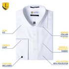 Men s Dress Shirt Slim Fit Long Sleeve Spread Collar French Cuffs From Labiyeur