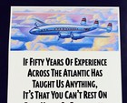 Twa Poster 50 Years Transatlantic Service 1946-1996 Trans World Airlines 28 x22 
