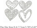 4pcs set Heart Metal Die Cuts hearts Lover Frame Wedding Cutting Dies Cut Ste   